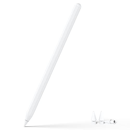iPad Pencil 2nd Generation with Magnetic Wireless Charging and Tilting Detection Palm Rejection, Stylus Pen Compatible with iPad Pro 12.9" 3/4/5/6 gen, iPad Pro 11" 1/2/3/4 gen, iPad Mini 6 gen