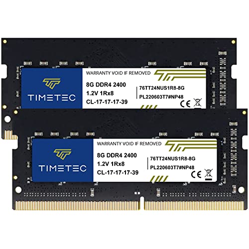Timetec 16GB KIT(2x8GB) DDR4 2400MHz PC4-19200 Non-ECC Unbuffered 1.2V CL17 1Rx8 Single Rank 260 Pin SODIMM Laptop Notebook PC Computer Memory RAM Module Upgrade (16GB KIT(2x8GB)) - 16GB Kit (2x8GB)