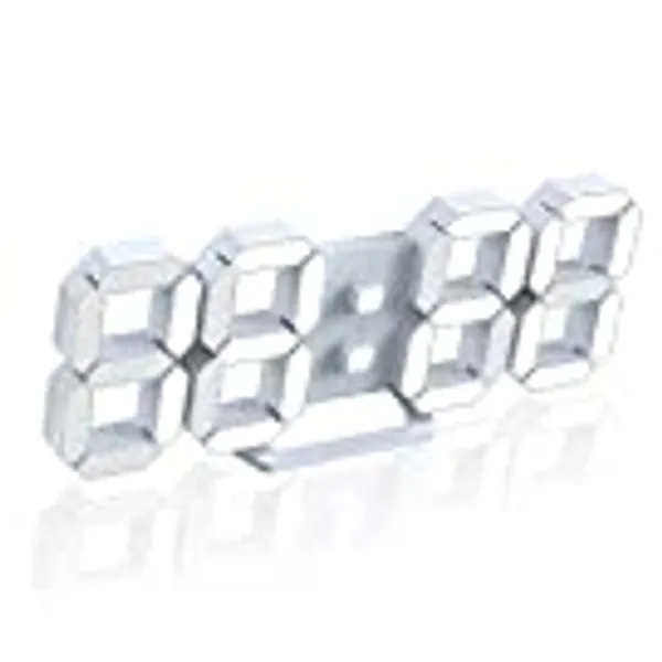 WISE TIGER 3D LED Digital Desktop Alarm Clock 9.5 Inch Wall Desk Timer Brightness Adjustable for Hotel Office Home Living Room(Not Include Power Adapter)