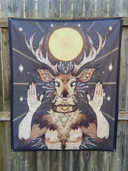 TransMasc Were-Deer Tapestry