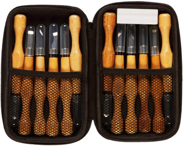 Wood Carving Tools,12 Set Professional Carving Kit Wood Carving Tools Set-Carving Hook Knife,Whittling Knife,Chip Carving Knife, Carving Knife Sharpener for Spoon Bowl Cup Woodworking