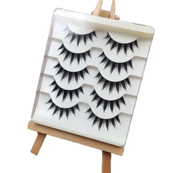 Okdeals 5 Pairs/set Japanese Style Makeup False Eyelashes Cosplay Natural Extension Lashes Trendy Long Thick Artificial Anime Eyelashes Beauty Cosmetic Tools - 