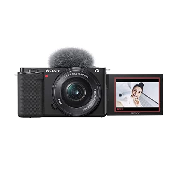 Sony Alpha ZV-E10L | APS-C Mirrorless interchangable-lens vlog camera with 16-50 mm f/3.5-5.6 Power Zoom kit Lens (Vari-Angle Screen for vlogging, 4K Video, Real-time Eye Autofocus), Black, 1 Pack