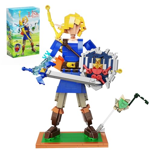 Millionspring Link Figures Building Set Unique BOTW Decorations and Breath of The Wild Building Toys Gifts for Ages 6-12 Year Old Boys Girls and Game Fans Model Collectors(467 Pcs)