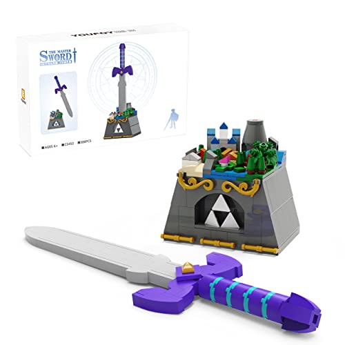 The Master Sword and Micro Hyrule Castle Building Kit, Unique BOTW Decorations and Breath of The Wild Building Toys Gifts for Ages 6-12 Year Old Boys Girls and Game Model Collectors (388 Pcs) - The Master Sword