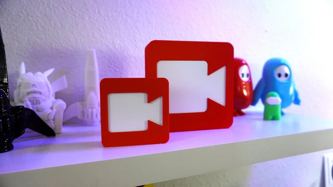 Twitch Streamer Badge Desk Ornament 3D Print - Great Streamer Gift!  Gift for Streamer - FREE US SHIPPING!