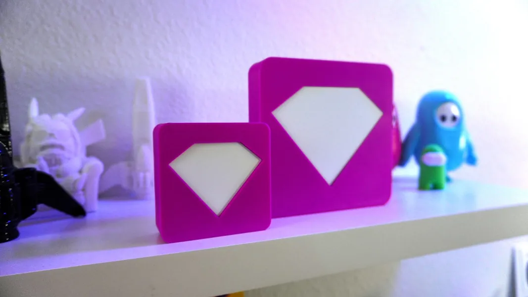 Twitch ViP Desk Ornament 3D Print - Great Streamer Gift!  Gift for Streamer - FREE US SHIPPING!