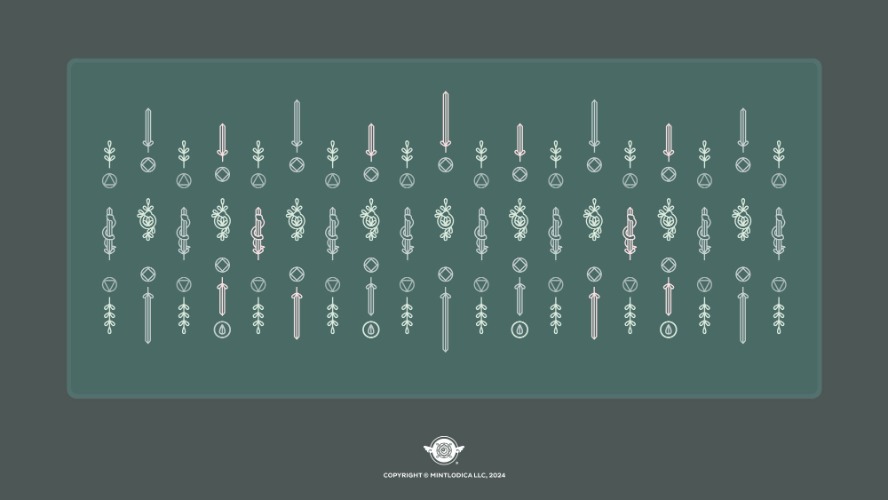 Witch Girl 'Forest Swords' Deskmats | Mini – 675x300x4mm