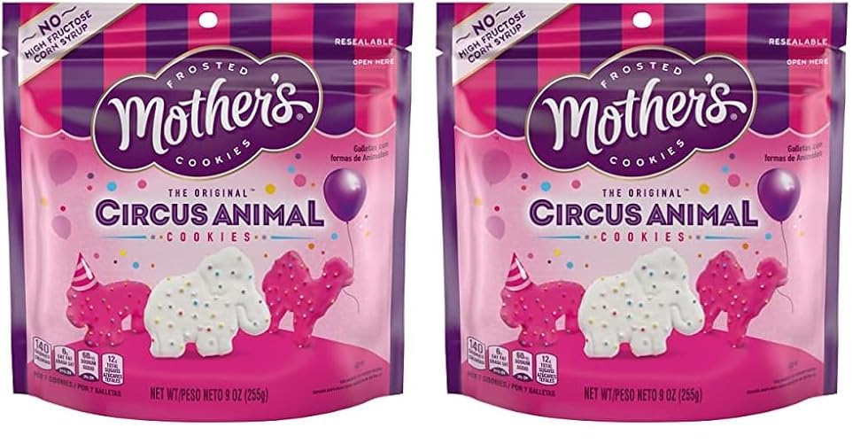 Mother's Circus Animal Cookies, 9 Oz. (Pack of 2) - Cookies - 9 Ounce (Pack of 2)