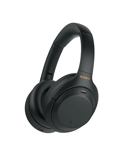 Sony WH-1000XM4 Noise Cancelling Wireless Headphones - 30 hours battery life - Over Ear style - Optimised for Alexa and the Google Assistant - with built-in mic for phone calls - Black - Black - Single