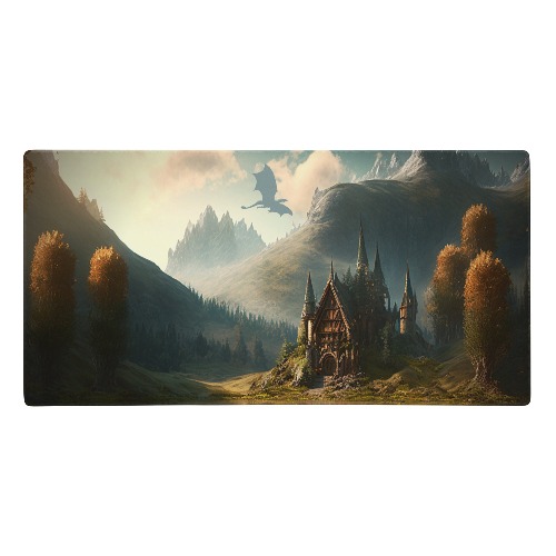 Valley Monastery Mouse Pad/Battle Mat - 36″×18″