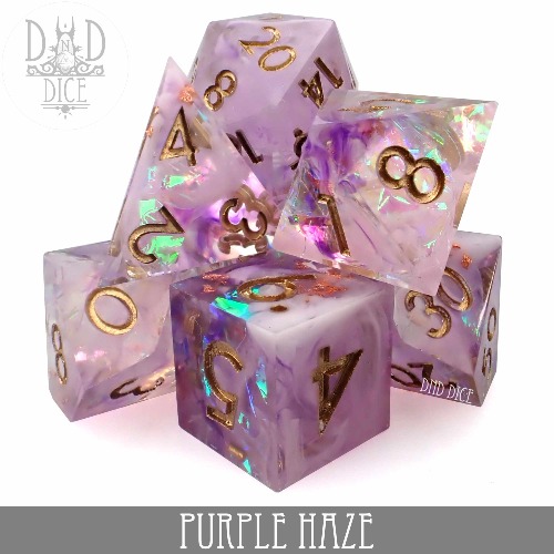 Purple Haze Handmade Dice Set