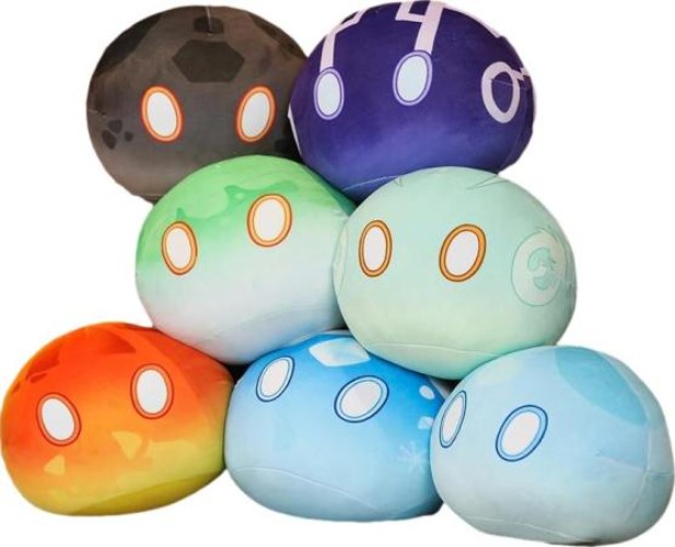 Genshin Slime Plushies (7 Variants, 3 Sizes) - Standard (12″ / 30cm) / Bundle Up - One of Each (Save More!)