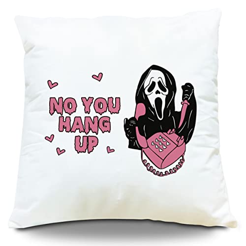 Horror Decor Ghost Face Merchandise Throw Pillow Covers Home Decor Pillow Covers 18x18 Horror Room Decor Scream Stuff Square Cushion Cover Pillow Case Home Decor for Sofa Couch Bed Chair Car Halloween
