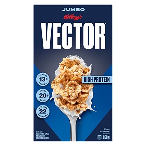 Kellogg's Vector Meal Replacement Cereal, Jumbo Size, 850g (Packaging May Vary) - Meal Replacement Cereal - 850 g (Pack of 1)
