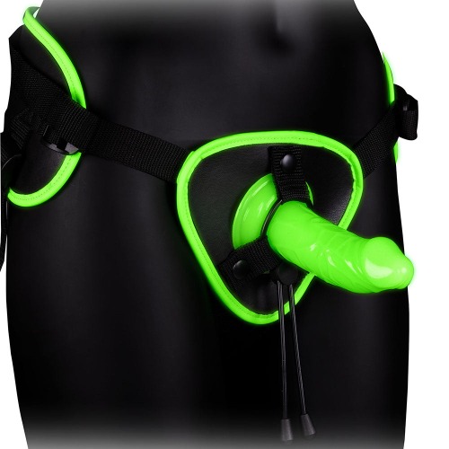 Ouch! Glow In The Dark Harness with Silicone Dildo | Regular