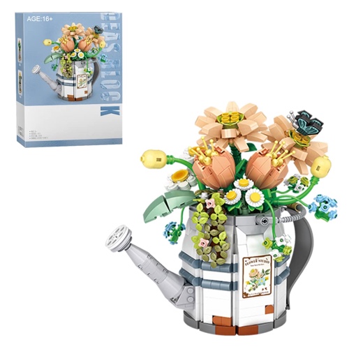JOYFAN 928-Teile Gebäudemodell, Blumenstrauß, künstliche Pflanzen und Blumen für Heimdekoration, Geschenk für Erwachsene und Kinder, inkompatibel mit Lego