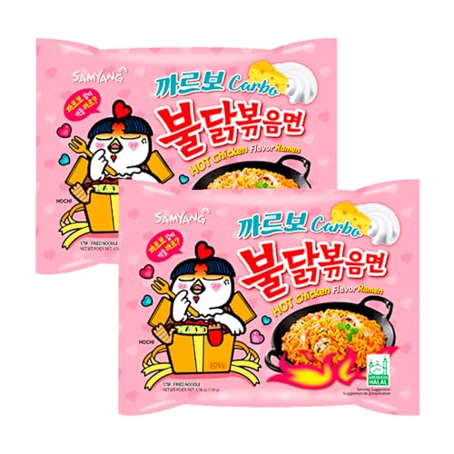 Samyang Carbonara Buldak HOT Chicken Flavor Ramen; 2x 130g