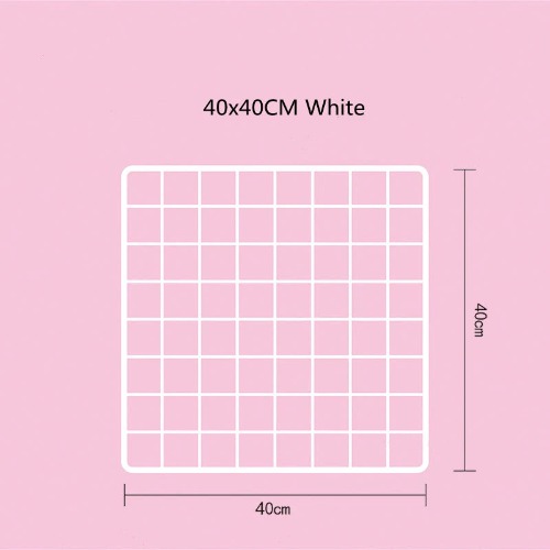 Wall Decoration Metal Grid For Bedroom Postcards Photos & Storage or Organization - 40x40cm White