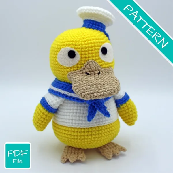 Crochet Pattern: Sailor Duck Amigurumi PDF [ENGLISH]