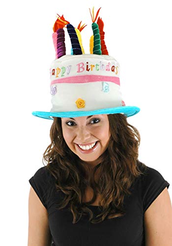 Birthday Cake Plush Costume Hat with Candles - Standard