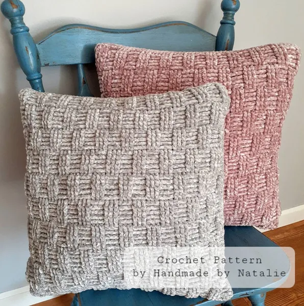 Woven Velvet Pillow | Crochet Pattern Only | Handmade Pillow | DIY Pillow Pattern