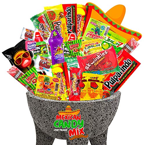 Mexican Candy Mix Assortment Snack (42 Count) Dulces Mexicanos Variety Of Best Sellers Spicy, Sweet, and Sour Bulk candies, Includes Luca, Pelon, Pulparindo, Rellerindo, by JVR TRADE