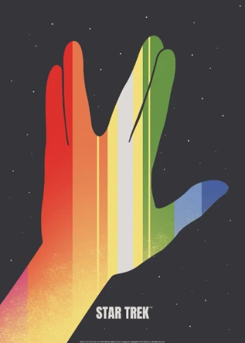 Star Trek Minimalistic - Rainbow Live Long and Prosper