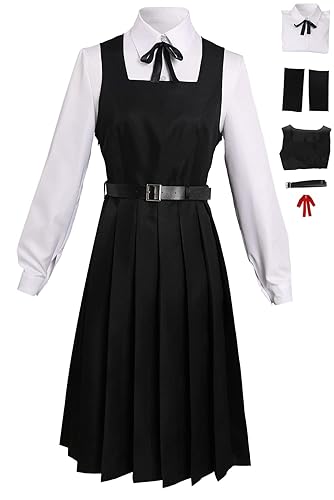 Wolancy Cosplay Costume School Outfit Uniform Dress Shirt Cloak Jacket Skirt Suit Set - Medium - Mitaka Asa