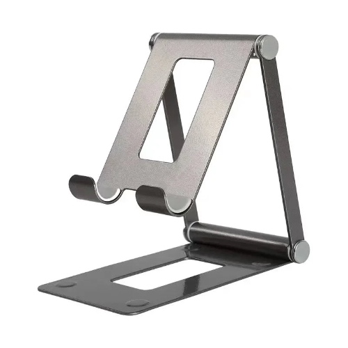 Adjustable Phone Holder Foldable Tablet Support Stand for Desktop - grey
