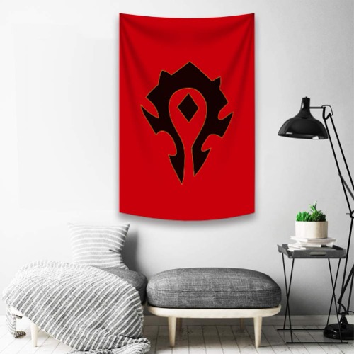 SUIBIAN World of Warcraft Horde Alliance Banner Flags Poster 3x5 Ft - 39 in x 59 in - Horde