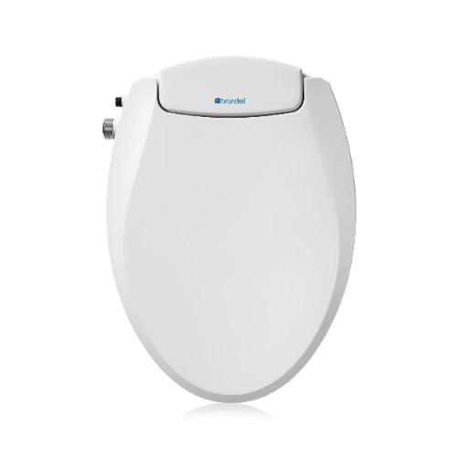 Brondell Swash Ecoseat Non-Electric Bidet Toilet Seat, Fits Elongated Toilets, White - Dual Nozzle System, Ambient Water Temperature - Bidet with Easy Installation - S101 Elongated