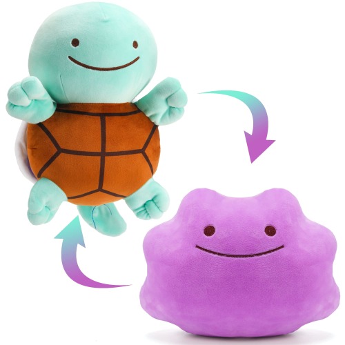 Xefuu 14 Inch Reversible Plushie Ditto Plush Ditto Transform Plush Stuffed Animal Toy Changeable Two Style Soft Figure Doll Pillow for Kids Birthday