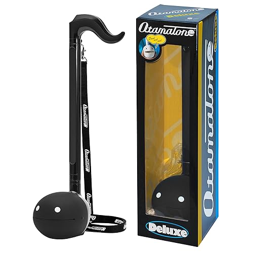 Otamatone Deluxe Electronic Musical Instrument for Adults Portable Synthesizer Digital Electric Music from Japan by Cube/Maywa Denki Cool Stuff Gifts, Black [English Manual] - Deluxe Black