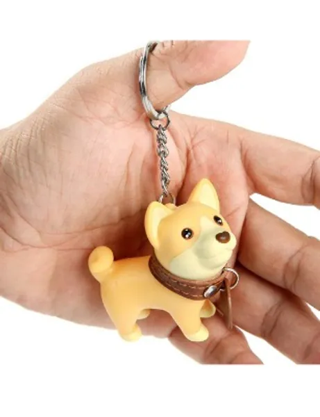 DomeStar Dog Keychain Charms, Shiba Inu Key Ring Cute Keychains Car Key Chain for Kids Adults