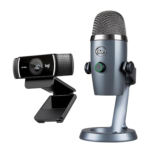 Logitech C922x Pro + Blue Yeti Nano - The Perfect Solution for Great Video-Calls - 1080P/30 fps, 720p/60fps - Webcam + Microphone