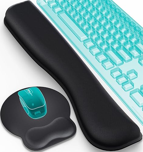 Wrist Rest with Ergonomic Mouse Pad - Memory Foam Desk Cushion for Carpal Tunnel by Everlasting Comfort - EMP Ergonomic Mousepad + Wrist Rest
