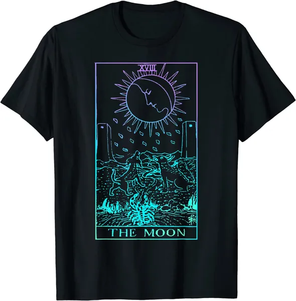 The Moon Tarot Card Rider Waite Witchy T-Shirt