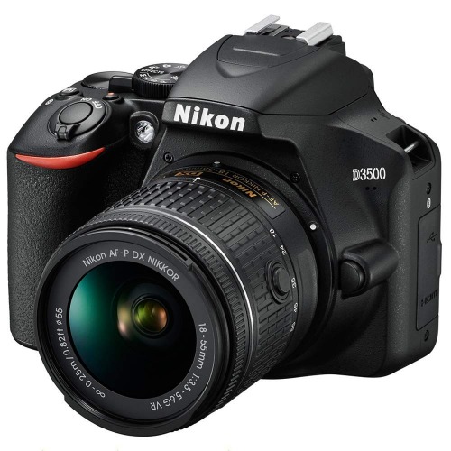 Nikon D3500 24.2MP DSLR Camera with AF-P DX NIKKOR 18-55mm f/3.5-5.6G VR Lens (1590B) – (Renewed) - 