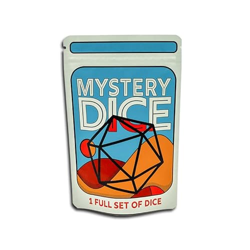 Dungeon Craft Mystery Dice, Set of 7 Polyhedral Dice, Wide Range of Patterns, Gaming Dice, Suitable for Role Playing, Table Games (Mystery Pack of 1) - Pack of 1 - Mystery