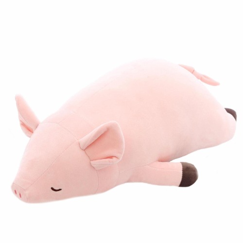 DRUNKENRIVER Pig Plush Cute Pillow Plush Pillows Hugging Pillow, Fat Soft Stuffed Pig Plush Toy for Kids Girls Boys (Pink,31.4in) - 31.4in Pink