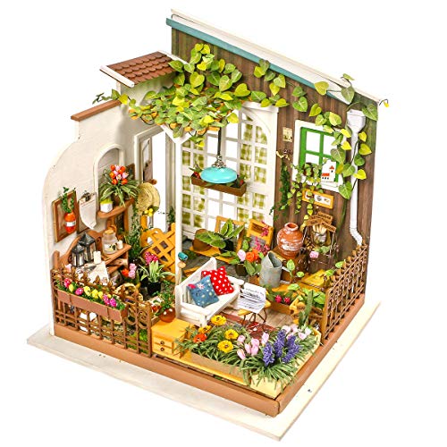 (Sunshine Garden) - Rolife DIY Miniature Dollhouse Set-Model Building Kit to Build-Assembly Garden Fairy House-3D Wooden Puzzle-Home Decor-Birthday Christmas Valentine's Day Gift for Boys Girls Friends Mom Women - Garden