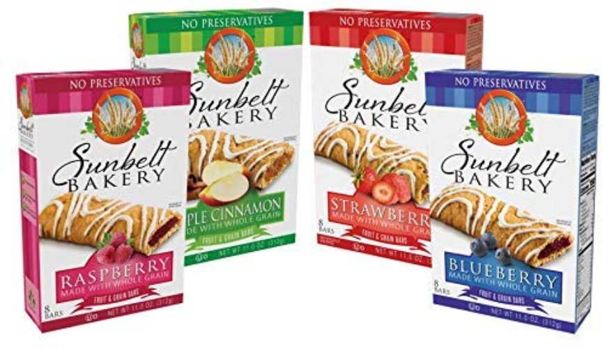 Sunbelt Bakery Fruit & Grain Cereal Bars, 4 Flavor Variety Pack, No Preservatives (32 Bars),8 Count (Pack of 4)
