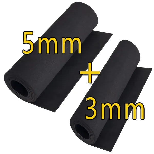 3mm eva Foam and 5mm eva Foam Sheet roll,Black Premium High Density 89kg/m3 for Cosplay Costume, Crafts, DIY Projects by MEARCOOH… - 