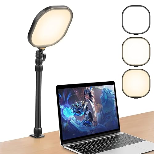 Desk Key Light for Zoom Video - ULANZI K7 Pro Key Lighting Dimmable 3200K-5600K I 15W I CRI 95+ I Edge Emitting I Desk Clamp I 360° Degree Ball Head I Extendable Pole for Streaming Conference - K7 Pro