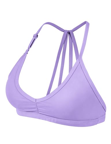 YEOREO Workout Sports Bras for Women Padded Strappy Open Back Gym Bra  Lorelie Light Impact Criss Cross Yoga Crop Top