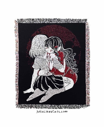 Vampire GF Woven Blanket — Julia McBride Menzel