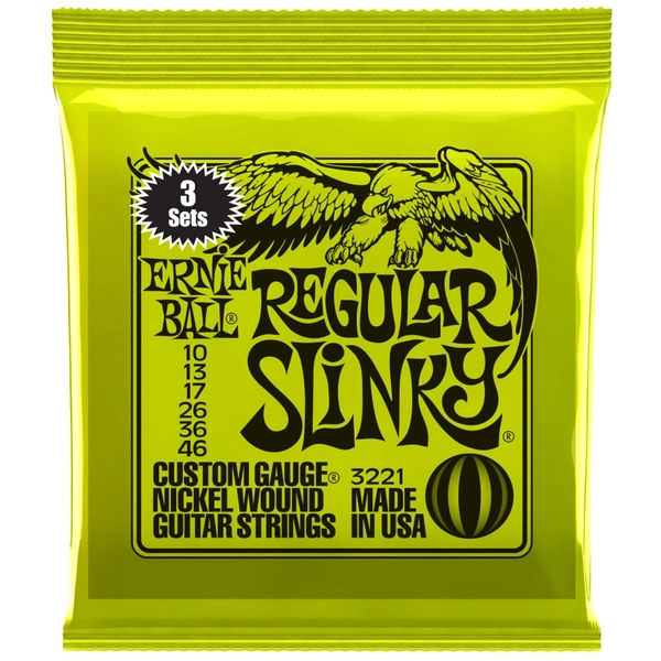 Ernie Ball Regular Slinky Nickel Wound Electric Guitar Strings 3-PACK - (10-46)