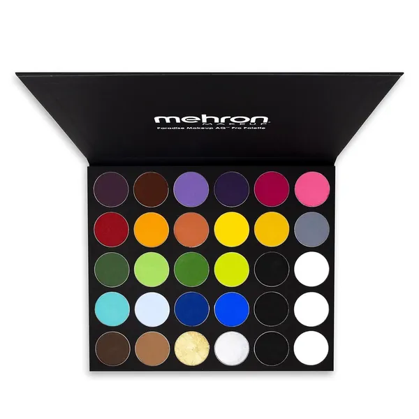 Mehron Makeup Paradise AQ Magnetic & Refillable 30 Color Pro Paint Palette - Face, Body, SFX Makeup Palette, Special Effects, Face Painting Palette for Art, Theater, Halloween, Parties and Cosplay - Original