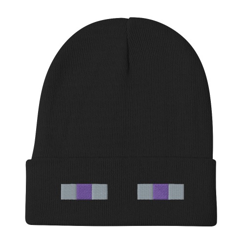 Minecraft Enderman Embroidered Beanie